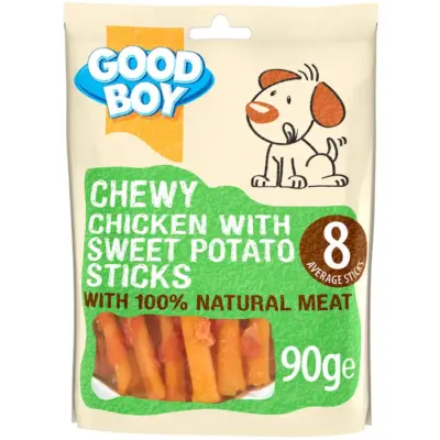 CHEWY CHICKEN WITH SWEET POTATO STICKS
