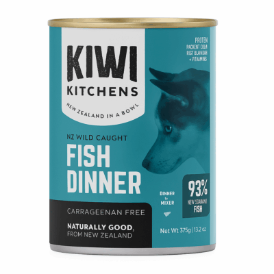 Kiwi Kitchens Wild Caught Fish Dinner Canned Wet Dog Food 375g