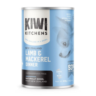 Kiwi Kitchens Mackerel & Lamb Dinner Canned Wet Dog Food 375G