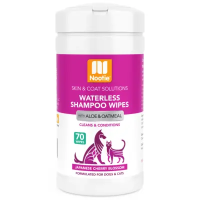 Nootie - Waterless Shampoo Wipes with Aloe and Oatmeal Japanese Cherry Blossom
