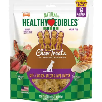 HEALTY EDIBLES - BEEF,CHOC,BACON , LAMB