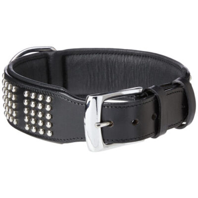 LEATHER COLLAR 50MM/60CM BLACK