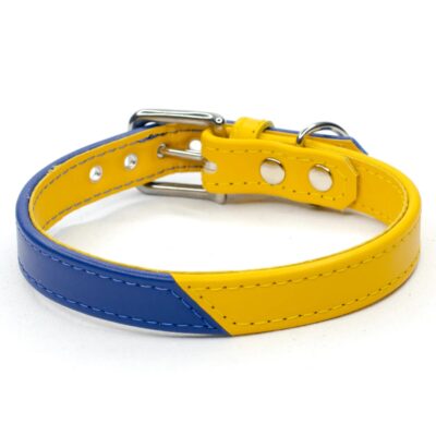 BLUE AND YELLOW DANDY CAT COLLAR