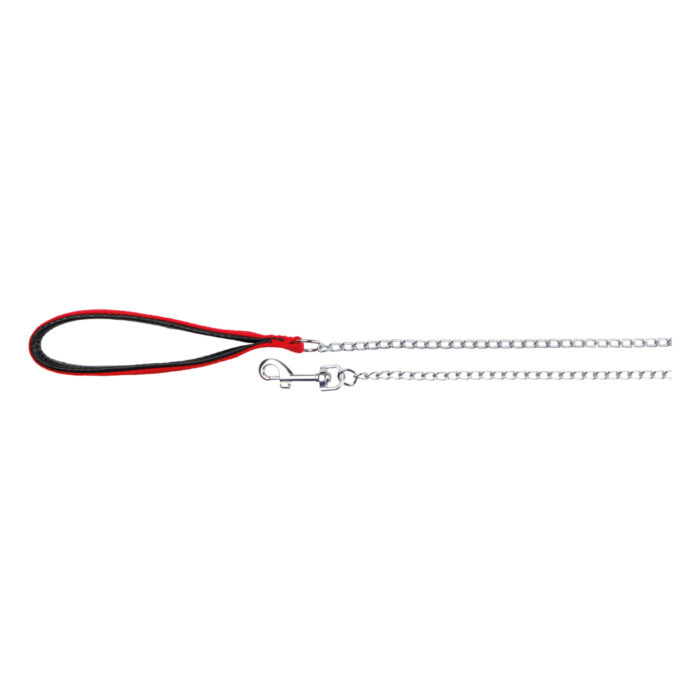 CHAIN LEASH WITH NYLON HAND LOOP XS-S