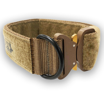 ELITE K-9 ID COLLAR- BROWN WITH METAL COBRA BUCKLE