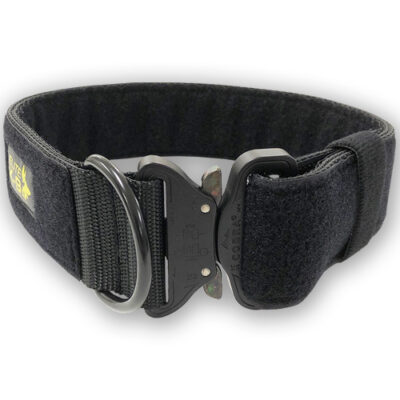 ELITE K9 ID COLLAR- BLACK WITH METAL COBRA BUCKLE