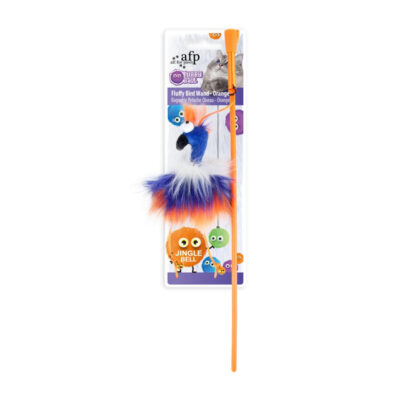 FLUFFY BIRD WAND ORANGE