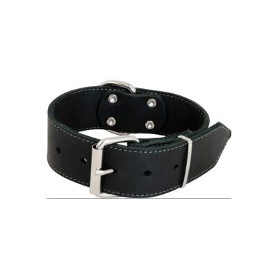 LEATHER COLLAR 50MM/75CM BLACK