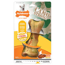 Nylabone Strong Chew Duck Camo Bone Wolf