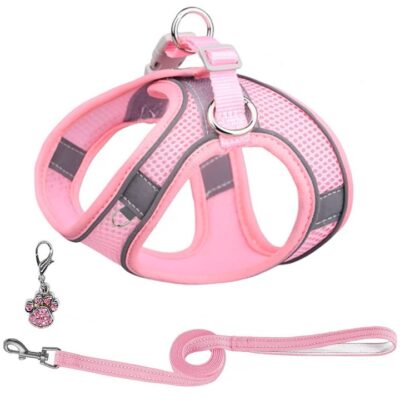 PINK AIR MESH LEASH 15MM X 1.20M