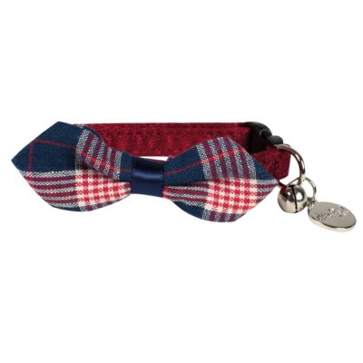 RED AND BLUE DANDY CAT COLLAR 16-28CM