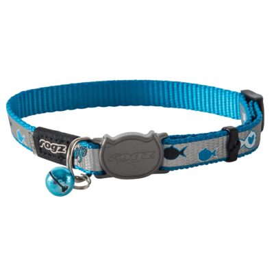 ROGZ REFLECTOCAT COLLAR BLUE FISH CB40-B SMALL
