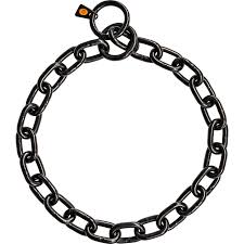 SPRENGER STAINLESS STEEL BLACK COLLAR 19IN X4 8CM